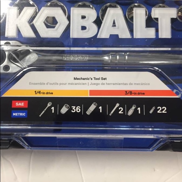 Kobalt 63 pc. Pro 90 ratchet. Mechanics tool set - Picture 7 of 8